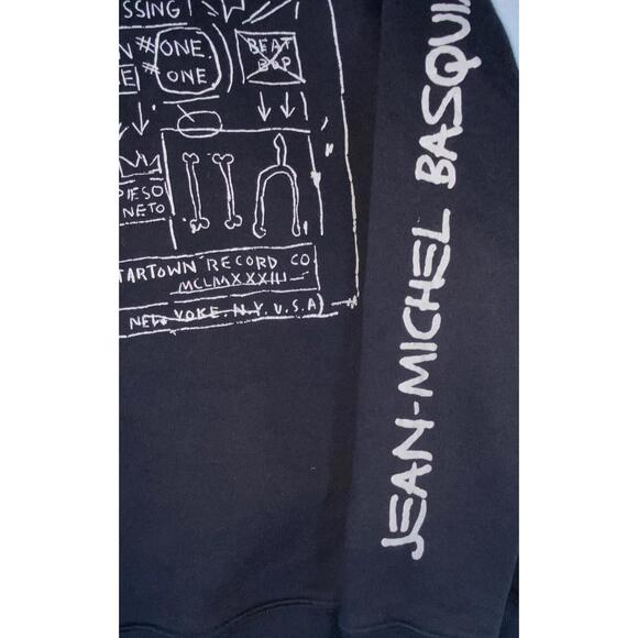 80s Style Black SPRZ NY Street Artist Jean Michel-Basquiat Graphic Sweatshirt M